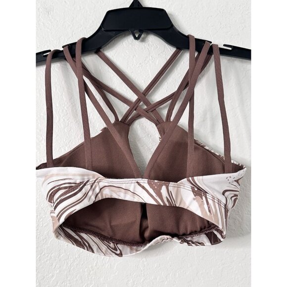 LA + Image Two Piece Active Wear Set Legging & Sports Bra Tie Dye Tan Women’s XS - Picture 3 of 7